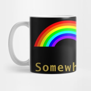 Gold Somewhere Rainbow Mug